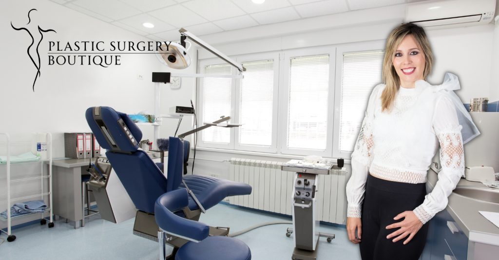 Dr. Sophie performing a plastic surgery procedure in Miami